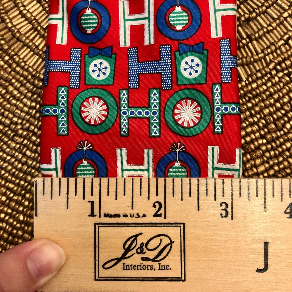 Ho Ho Ho Fun Christmas Party Necktie Hallmark Holiday Traditions‎ Polyester Tie - Picture 4 of 10
